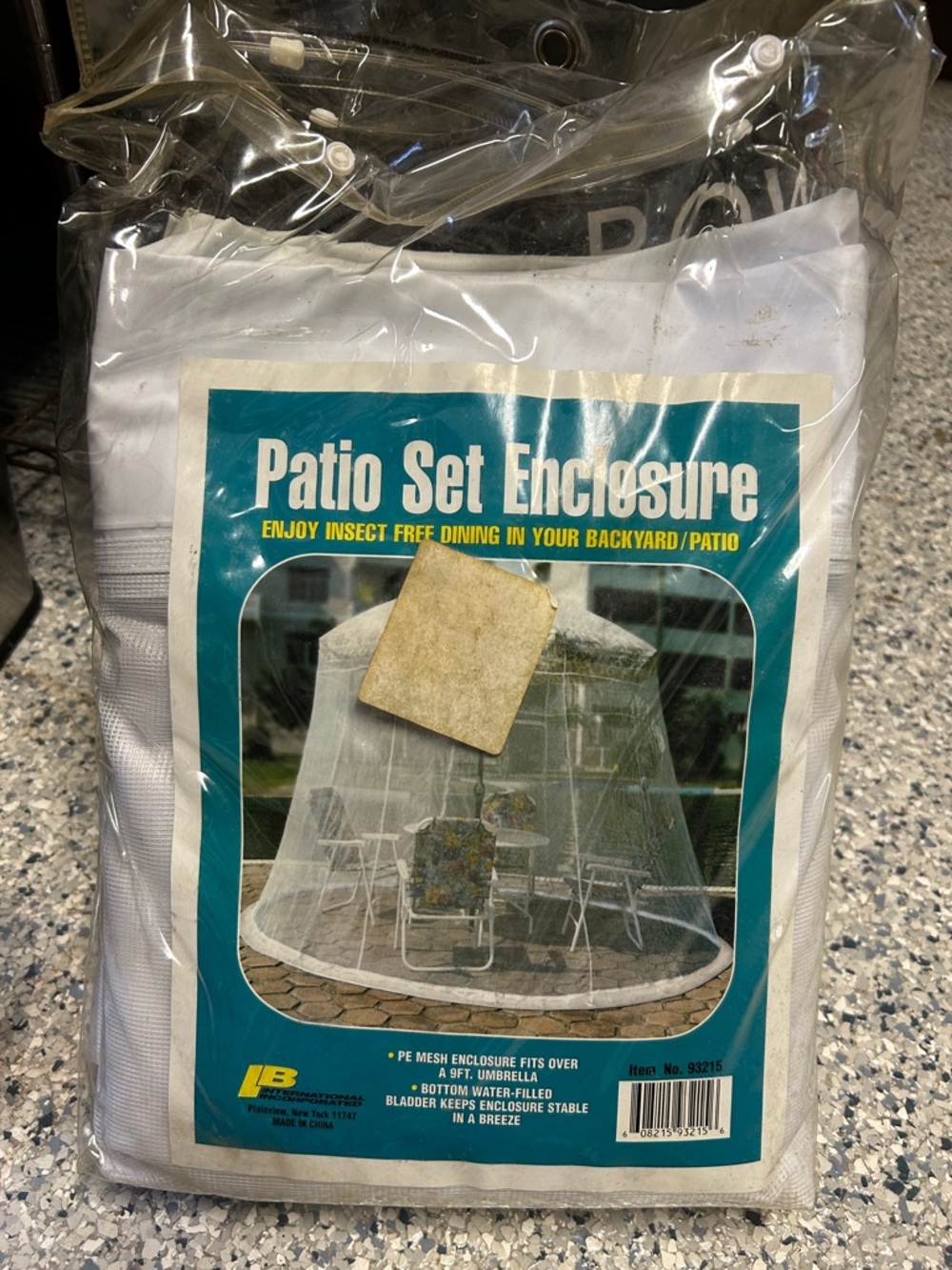 White Patio Set Enclosure - Insect Mesh Cover